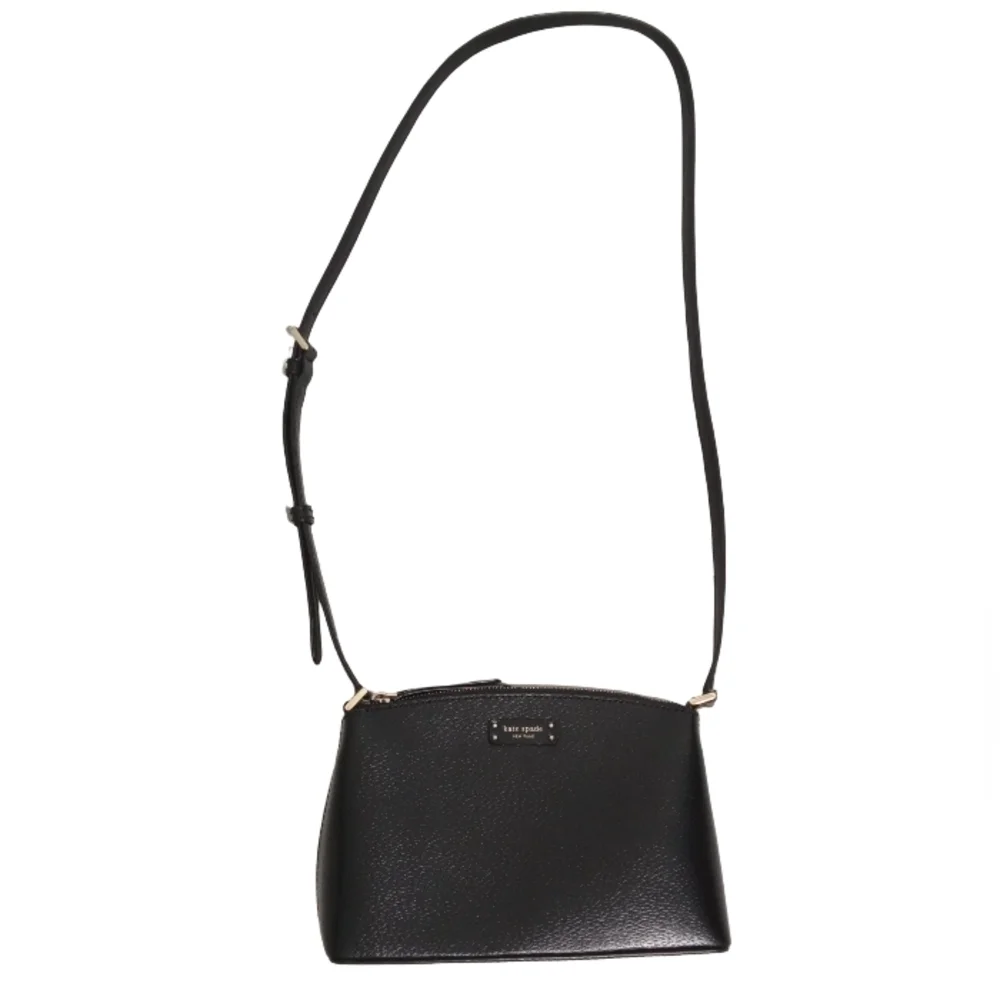 Kate Spade Jeanne Black Leather Adjustable Strap Gold Hardware Crossbody Bag